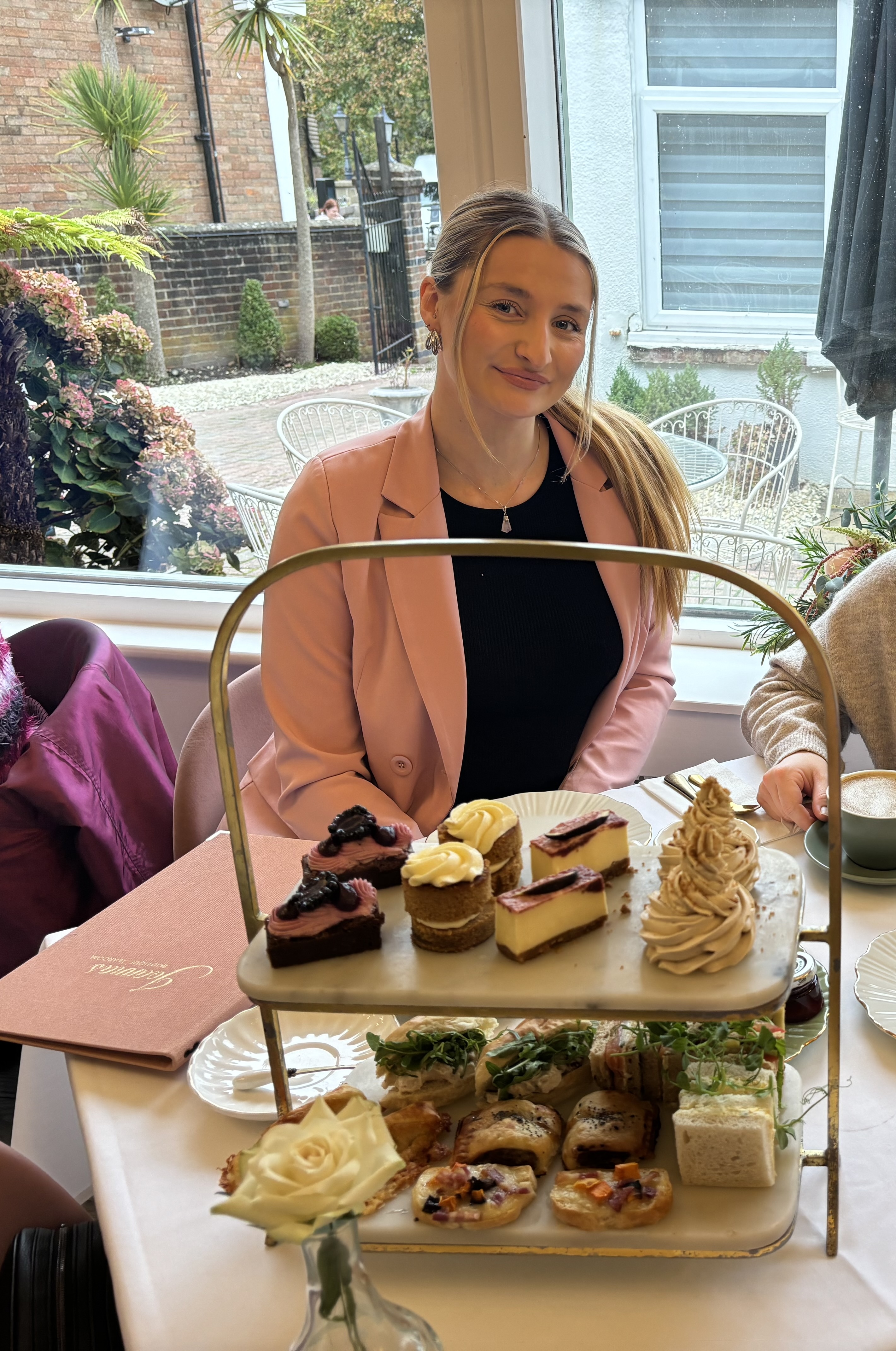 Layla at an elegant table setting